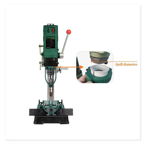 Straight Up Premium Bench Drill Adapter Converts Round Chuck To Accurate Square Mortise Cuts Gotta Love This Heavy Duty Cast Iron Mortiser Conversion Kit For Pro Shop Builders with visible quill and chuck details.