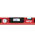 12 Inch Digital Level With Backlit LCD, High Accuracy Blue Vials For Vertical And Horizontal Readings, red casing, front view