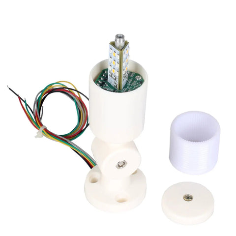 Three Color All In One Industrial Warning Light With Red Yellow Green LEDs Rotating Base No Buzzer Bright High Visibility Signal Tower Light for worksites and traffic areas