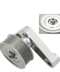 Heavy Duty Adjustable Idler Pulley Belt Kit Built For Civic Integra And Rsx With K24 Swap And K Series Engine Fits Ep3 Config Smooth Drive silver aluminum pulley