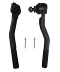 Two Piece Outer Tie Rod Ends For Jeep Grand Cherokee 1999 To 2004 Heavy Duty Steering Replacement Kit black steel pair