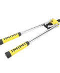 Get Your Heavy Duty Rivnut Tool Kit Going Today. This Ergonomic Hand Riveter Comes With An Alloy Steel Build For Fast Installations Of 3mm To 5mm Rivets Perfect For Auto Repair And Home Projects Without Welding., yellow alloy steel hand riveter with long handles for 3mm to 5mm rivets