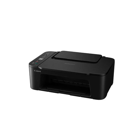 Slick Wireless All In One Home Office Printer Scanner Copier in compact black design with control panel, ideal for desk setup.