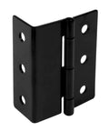 Black 3-inch high half-surface chest hinge, offset design for 1 in thick door panel