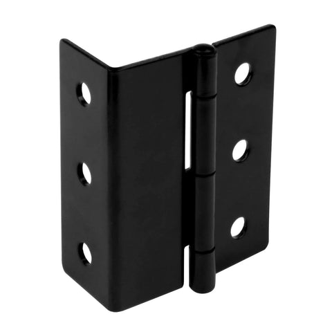 Black 3-inch high half-surface chest hinge, offset design for 1 in thick door panel