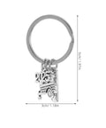 Silver Zinc Alloy Keychain For Travel Buffs Easy To Attach And Detach Keys Compact Cute Key Ring with 2025 charm