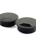 Two Pack 2 Inch Desk Grommet Hole Covers for Office PC Desk Cable Management 50mm Hole ABS Plastic Wear Resistant Durable Black 2 Pcs