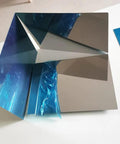 Pro Grade 304 Stainless Steel Sheet With Mirror Finish 200x300mm Metal Plate double-sided protective film partially removed
