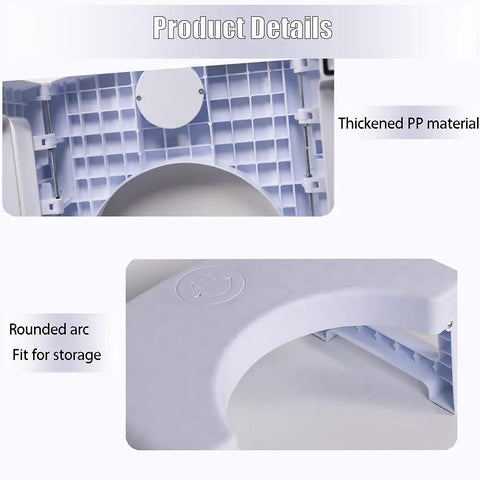 Close-up of Toilet Stool For Adults And Toddlers, Foldable Footstool For Healthier Pooping, showing thickened PP material.