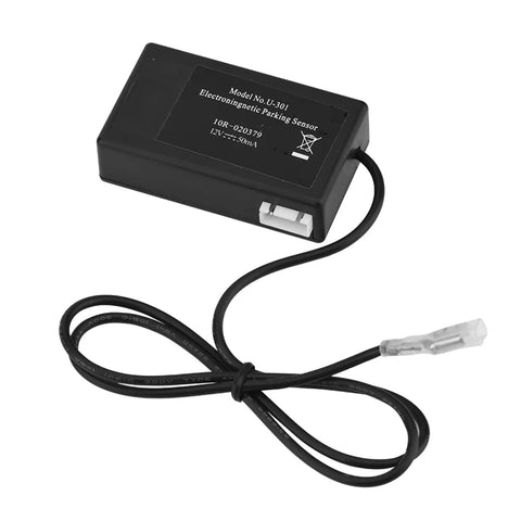 360 Degree Parking Sensor System No Drill Installation With Buzzer Alert, model U301, showing black control box and wiring