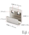 Heavy Duty Tough As Nails Stainless Steel Wall Mount Bracket Set For Tile And Photo Frames with dimensions labeled.