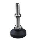 Adjustable Furniture Leveling Feet 4 Pack Wobble Fixer With Swivel Tilt Base; metal bolt and nylon tip for stability.