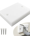 Transducer Mounting Plate Kit With Screws For Marine Grade Boat Transom, UV Resistant Mounting Board For Fish Finder And Sonar, No Fuss Quick Install 4.5 By 3.5 By 0.75 Inches, White High Visibility Mounting Pad.