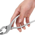 Leather Flat Pliers For Crafting And Strap Crimping, adjustable jaw pliers in hand, steel forged build ideal for precise leatherwork