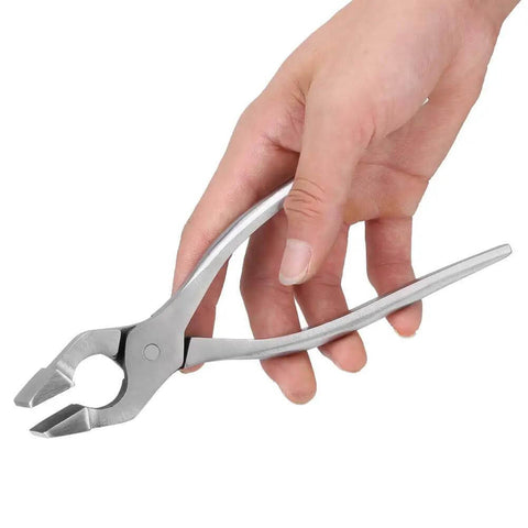 Leather Flat Pliers For Crafting And Strap Crimping, adjustable jaw pliers in hand, steel forged build ideal for precise leatherwork
