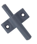 Cabinet Door Damper with Magnetic Tip for Quiet Close and Smooth Soft Close Release Catch, dark gray ABS, top view