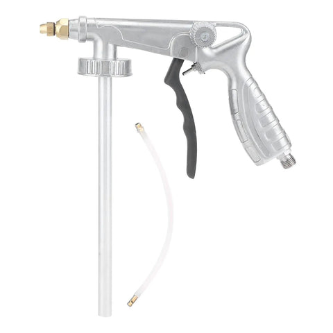 Zerodis High Volume Airless Paint Spray Gun For Wall And Furniture Coating featuring a silver aluminum body and black grip.