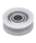 Heavy Duty White Nylon Pulley Wheel Featuring A Precision U Groove Channel For Seamless Sliding Door And Window Operations Offering Hella Smooth Silent Guidance That Delivers Zero Hassle Machine Efficiency, 15mm outer diameter.
