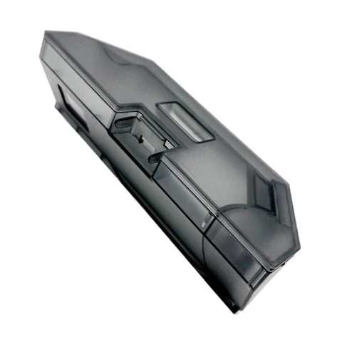 Premium Dust Box Compatible With Jonr P20 Pro Vacuum, clear plastic debris container, side view, large capacity design.