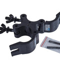 Beefy 2 Inch Aluminum Swivel Truss Clamp With Dual Mount Fits 1.5 To 2 Inch Tubes, 1102 Lb Safe Working Load, TÜV Certified, The Workhorse For Stage Lighting Rigging And Event Setups, black aluminum swivel truss clamp with bolts and bag