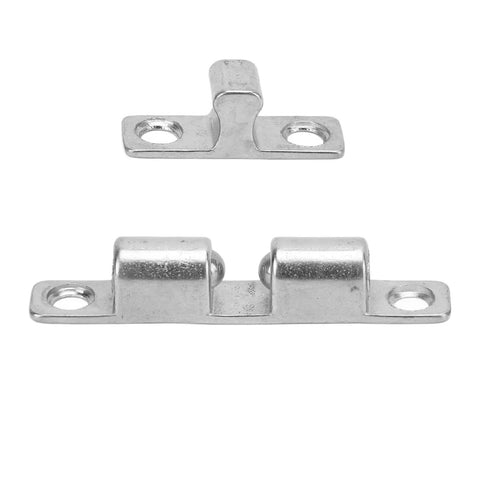 Heavy Duty 316 Stainless Steel Door Catch With Wall Protection For Boat Cabinet And Rv Motorhome Cupboards, polished surface view.