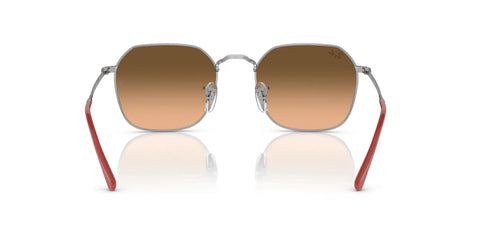 Front view of Jim Sunglasses With Silver Square Frame And Pink Gradient Lenses Dope Premium 100 Percent UV Protection Modern Unisex Shades