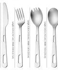 Titanium Utensil Set With Knife Fork Spoon And Salad Fork For Everyday Meals No Chipping No Paint Rust Proof Unpainted Safe Cutlery