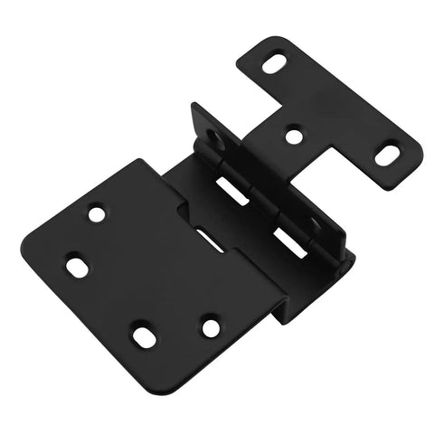 Heavy Duty Black Metal Four Fold Hinge For Cabinet Doors, Windows, And Wardrobes, Built To Last, Rust Proof And Corrosion Resistant Hardware For Three Quarter Inch Thick Panels, Wide Opening, Durable Hardware black metal hinge