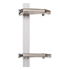 Rock Solid Folding Cabinet Hinge With Dead Silent Damping Slide Rail And Super Slick Lateral Sliding Door Hardware, side view of hinge on rail.