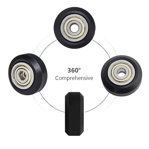 13 Pack 3D Printer Rollers V Slot POM Pulley Wheels Gantry Replacement 360 view with 625zz bearings for Ender 3 Pro