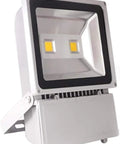 Led Floodlight, 100W flood light featuring aluminum body and tempered glass lampshade for outdoor use.
