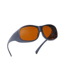 Top Shelf OD7 Laser Protection Safety Glasses For 532nm 755nm 1064nm heavy duty goggles with orange lenses in wraparound frame