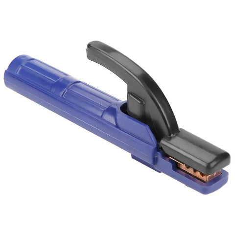 Heavy Duty 300A Copper Electrode Clamp For Welding offers superior conductivity and ergonomic grip with a blue handle.
