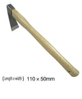 Forged Hoe Garden Digging Tool For Digging Weeding Seeding And Soil Turning With 380mm Length Wooden Handle Stainless Steel Blade Hanging Hole For Easy Storage Perfect For Landscaping And Lawn Care with 110x50mm blade