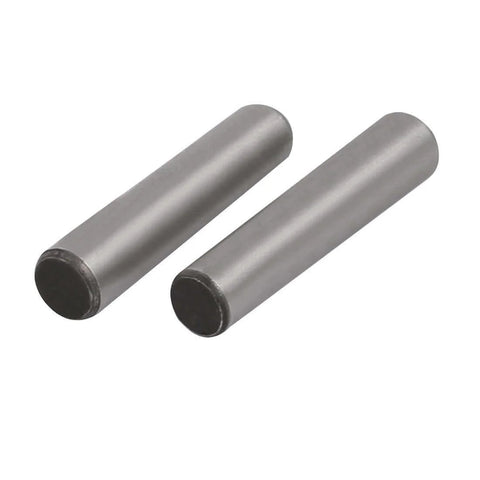 Six Pack Taper Pins 25mm Long 5mm Small End Diameter Carbon Steel 45 GB117 Hardened Heat Treated Set front view