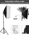 Adjustable Softbox Lighting Kit for Studio, Dual 19.7x27.5 Inch Light Boxes, 2x 85W 5700K LED Bulbs, Pro Grade Photography