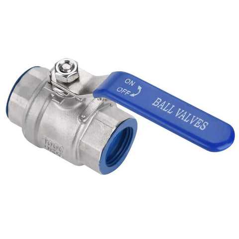 Heavy Duty 304 Stainless Steel Full Port Female Ball Valve Featuring Smooth Operator Design For Rock Solid Plumbing Control And Zero Hassle Water Line Shut Off On Three Quarter Inch Bspt Thread