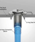 Straight Marine Fuel Deck Fill 38mm One And A Half Inch With Stainless Steel 316 Body And Keyless Cap for Boats Yachts and RVs