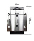 FLS extended slider guide block, single slide unit with sealed ball bearing, fits R165329320 dimensions front view