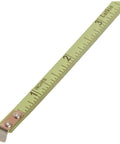 Pee Wee One Quarter Inch By Ten Foot Yellow Clad Pocket Tape Measure W6110 extended blade showing measurements in inches
