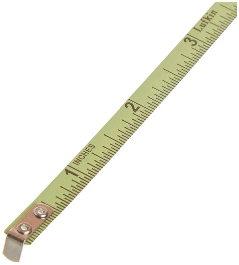 Pee Wee One Quarter Inch By Ten Foot Yellow Clad Pocket Tape Measure W6110 extended blade showing measurements in inches