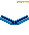 3 Inch T Track Intersection Kit With Predrilled Mounting Holes And Wood Screws 2 Sets Aluminum Universal T Track Accessories in blue color.