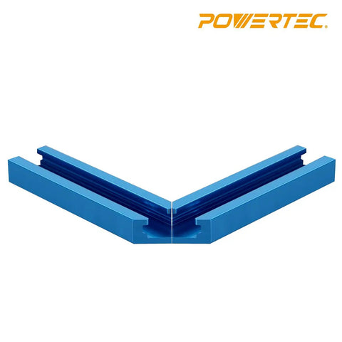 3 Inch T Track Intersection Kit With Predrilled Mounting Holes And Wood Screws 2 Sets Aluminum Universal T Track Accessories in blue color.