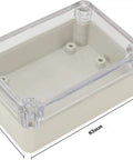 See Through Junction Box Clear Cover Waterproof IP65 ABS Enclosure Outdoor Project Case 83x58x33mm with clear lid