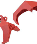 Stopout Ball Valve Lockout Fits 1 1/2 to 2 Inch Valves With Hinged Gull-Wing Plastic Housing Red Durable Lockout Device