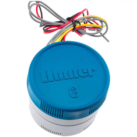 Bluetooth Battery Powered Sprinkler Controller With Solenoid, Waterproof Irrigation Timer, wires visible, top view