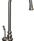 Forever Hot 4 1/8-Inch Gooseneck Instant Hot Water Dispenser With Self Closing Handle In Brushed Nickel, countertop view
