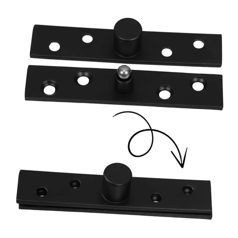 Heavy Duty Hidden Door Pivot Hinge With Rotating Stainless Steel Mechanism For Secret Bookcase And Partition Doors Black Finish