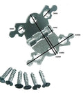 Butterfly Ornate Jewel Box Hinges 40mm BZP Finish 100 Pack With Screws Included Bright Zinc Plated Steel Metallic Silver Jewelry Box Hardware Decorative Cabinet Hinge Set For Small Boxes, with screws