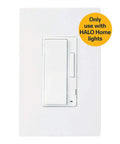In-Wall Accessory Dimmer For Smart Home Lighting Easy Wall Dimmer Switch For A Single Fixture Or Whole Room Works With Smart Lights And Home Automation White Finish App Pairing Required For Setup. Only use with HALO Home lights.